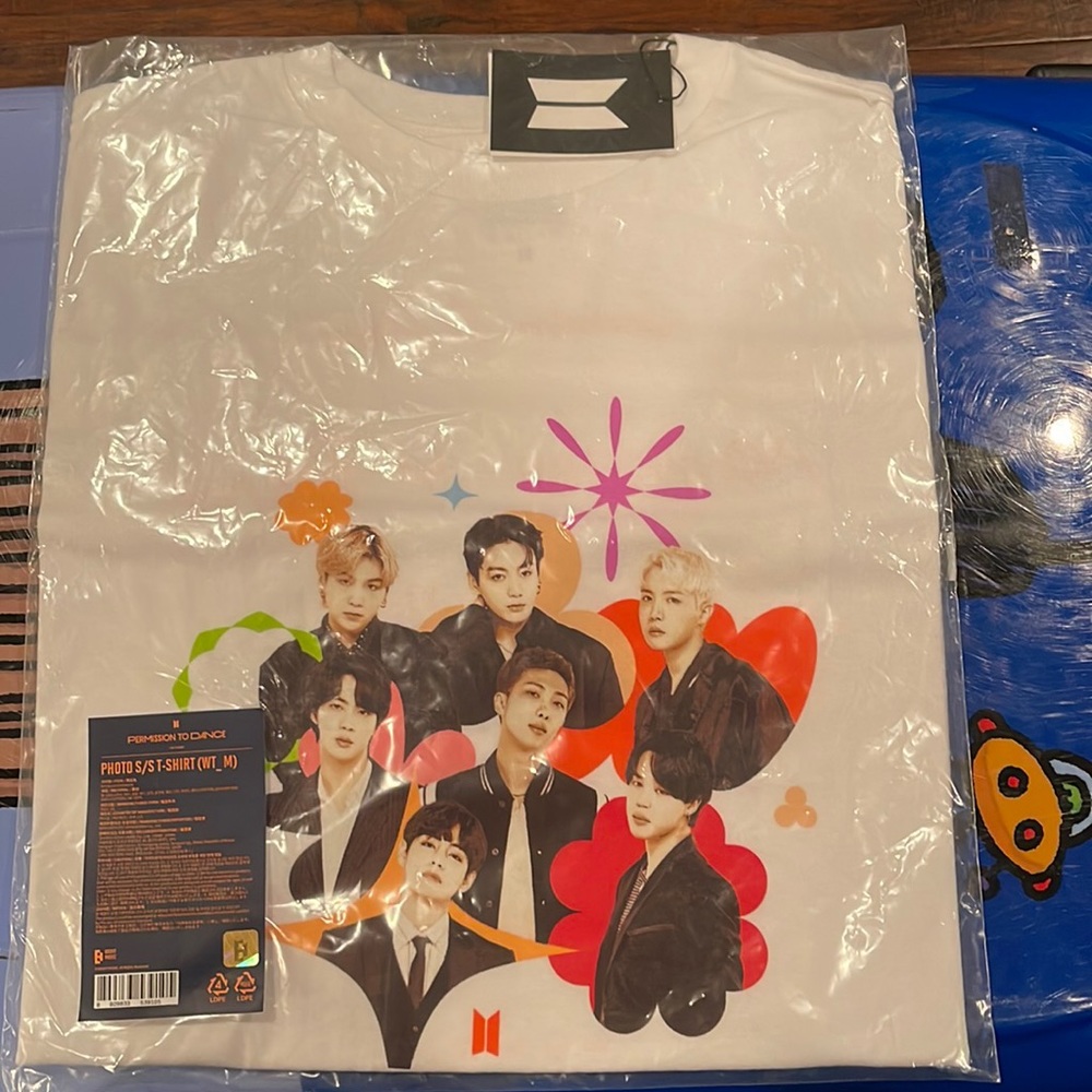 BTS Permission To Dance Official White T Shirt - Medium